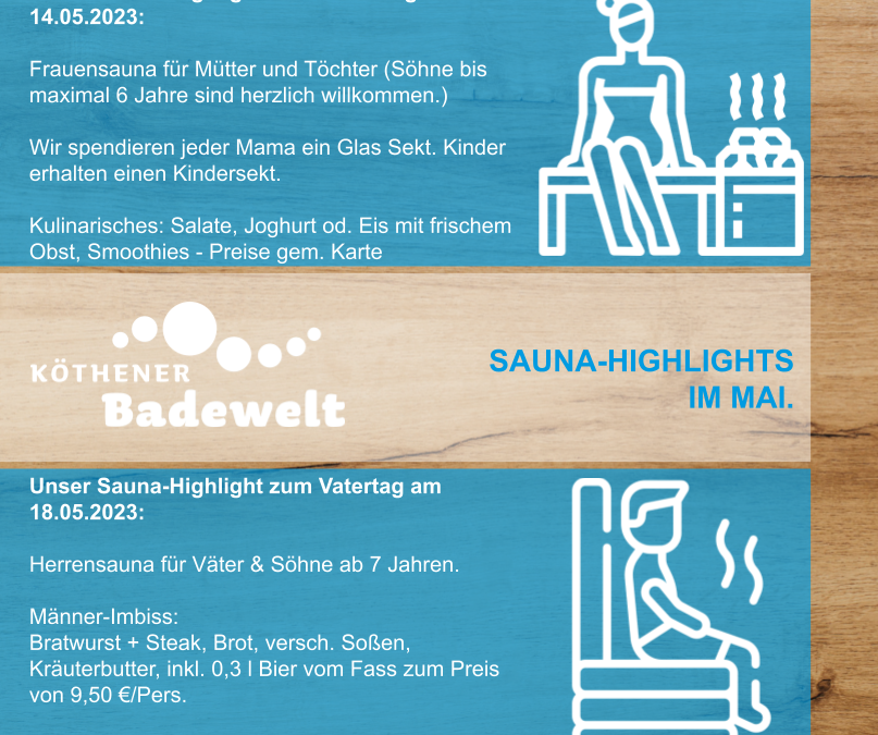 18.05.2023 – Sauna-Event „Vatertag“